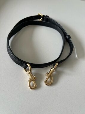 COACH Black Pebbled Leather strap for bag crossbody strap